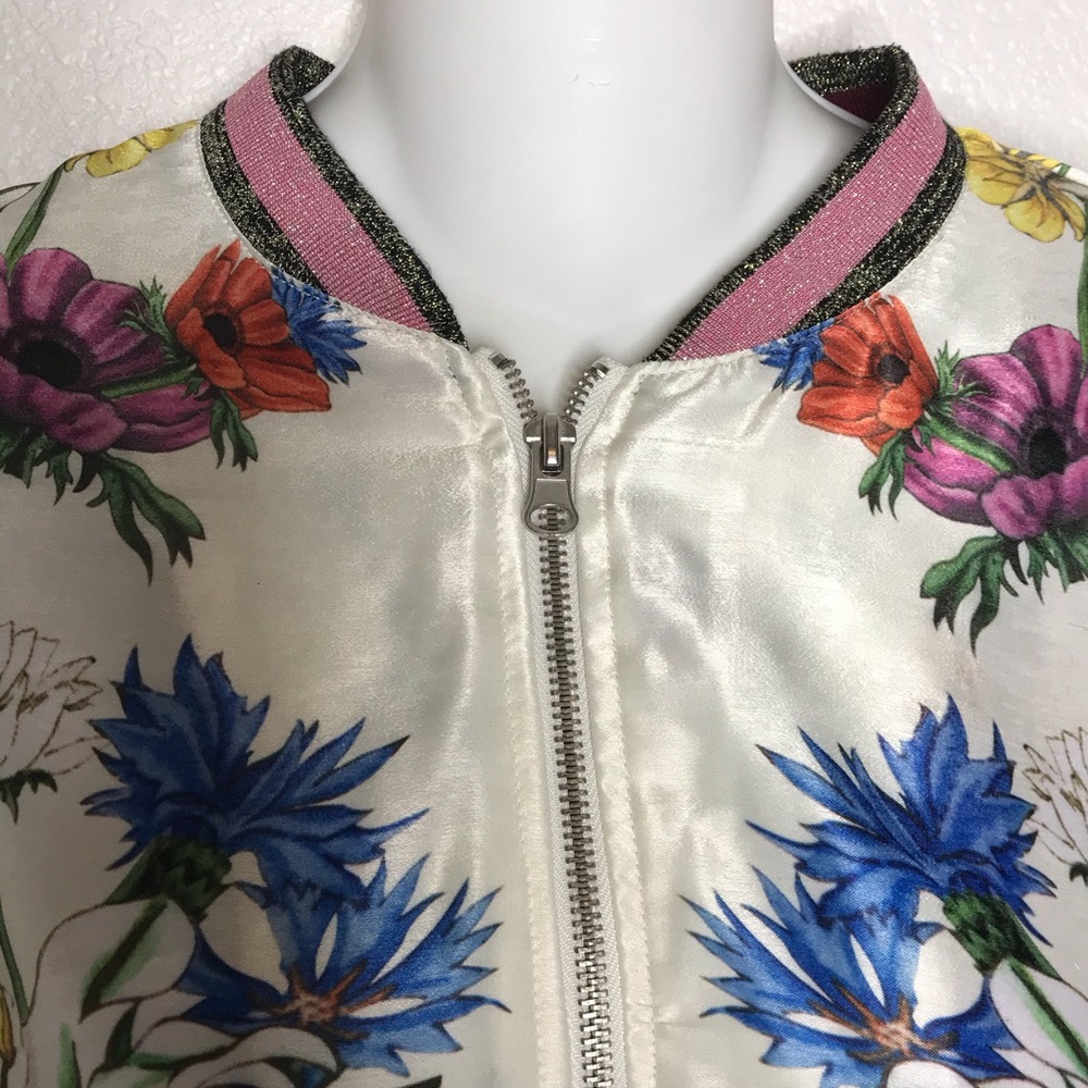 Anthropologie elevenses Rubie floral bomber jacket - Picture 7 of 12